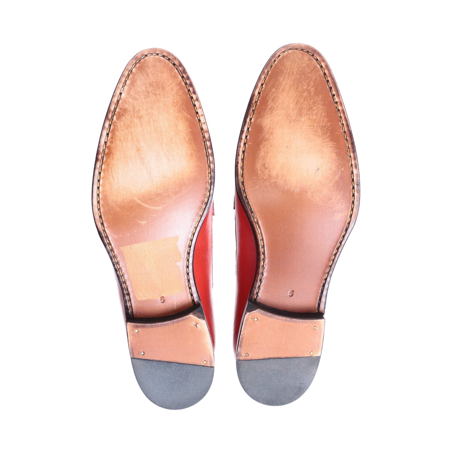 98689 / CALF / RED / LEATHER SOLE / UK5.0(24.0cm)