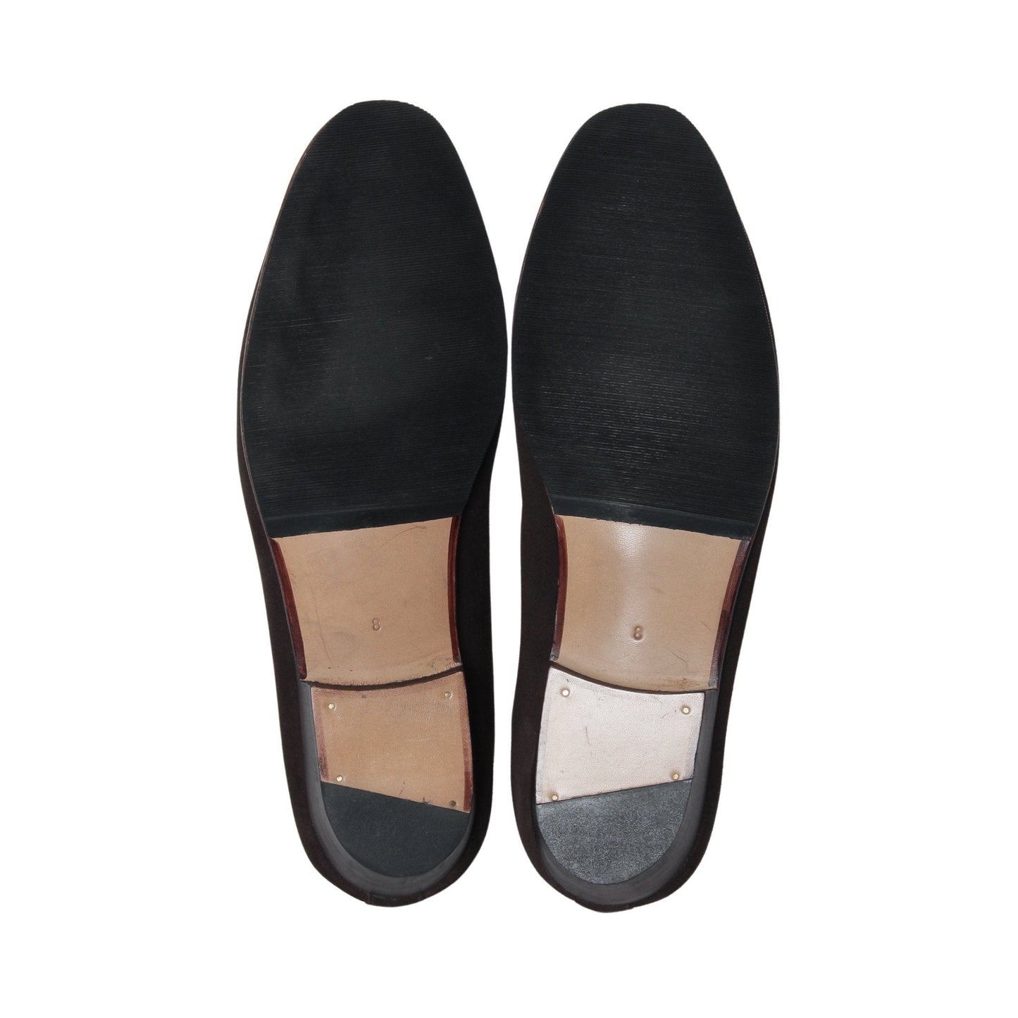 98908 / SUEDE / BROWN / HALF RUBBER SOLE / UK8.0(26.5cm)
