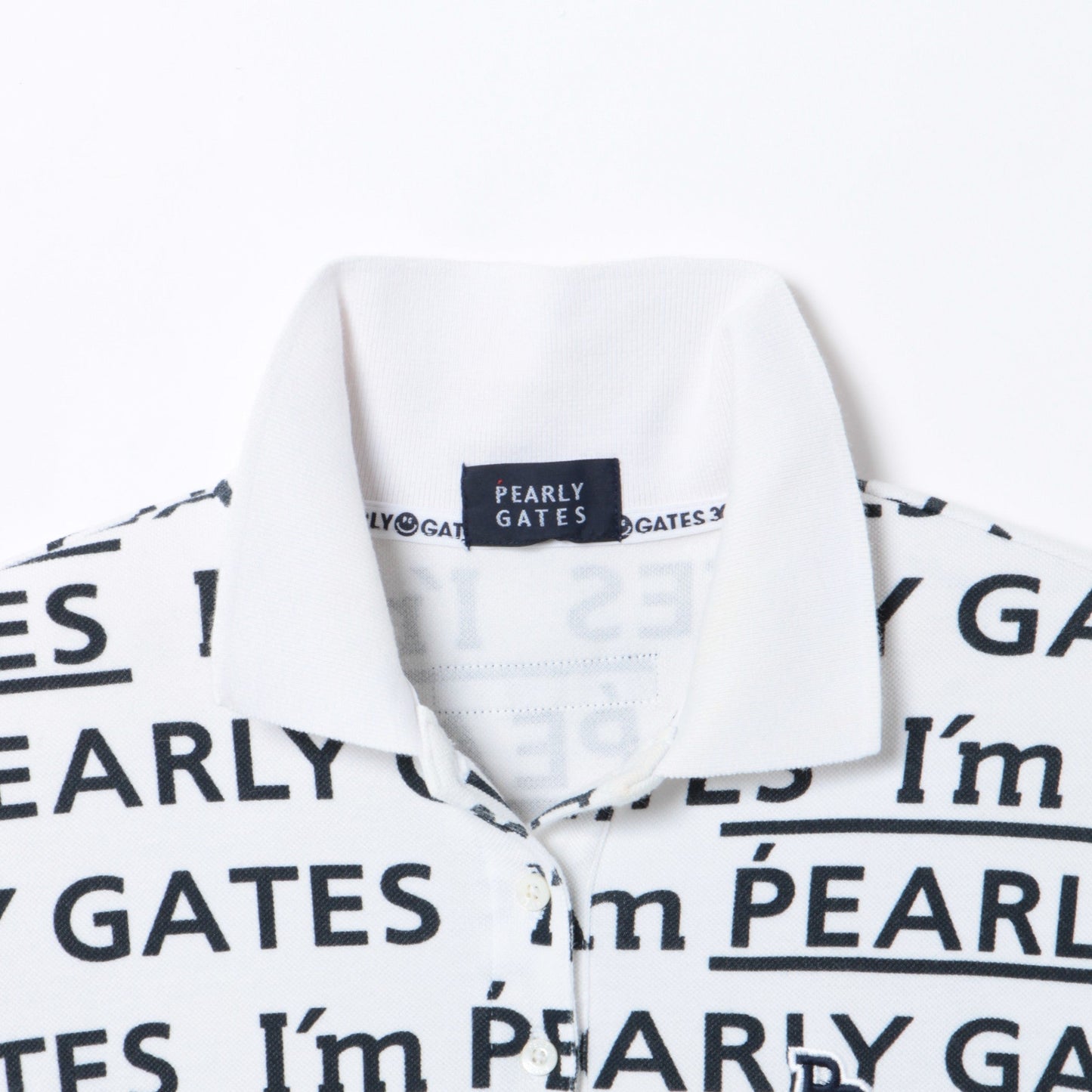 カノコ ダブル フェイス 半袖 ポロワンピース <I’m PEARLY GATESロゴプリント>