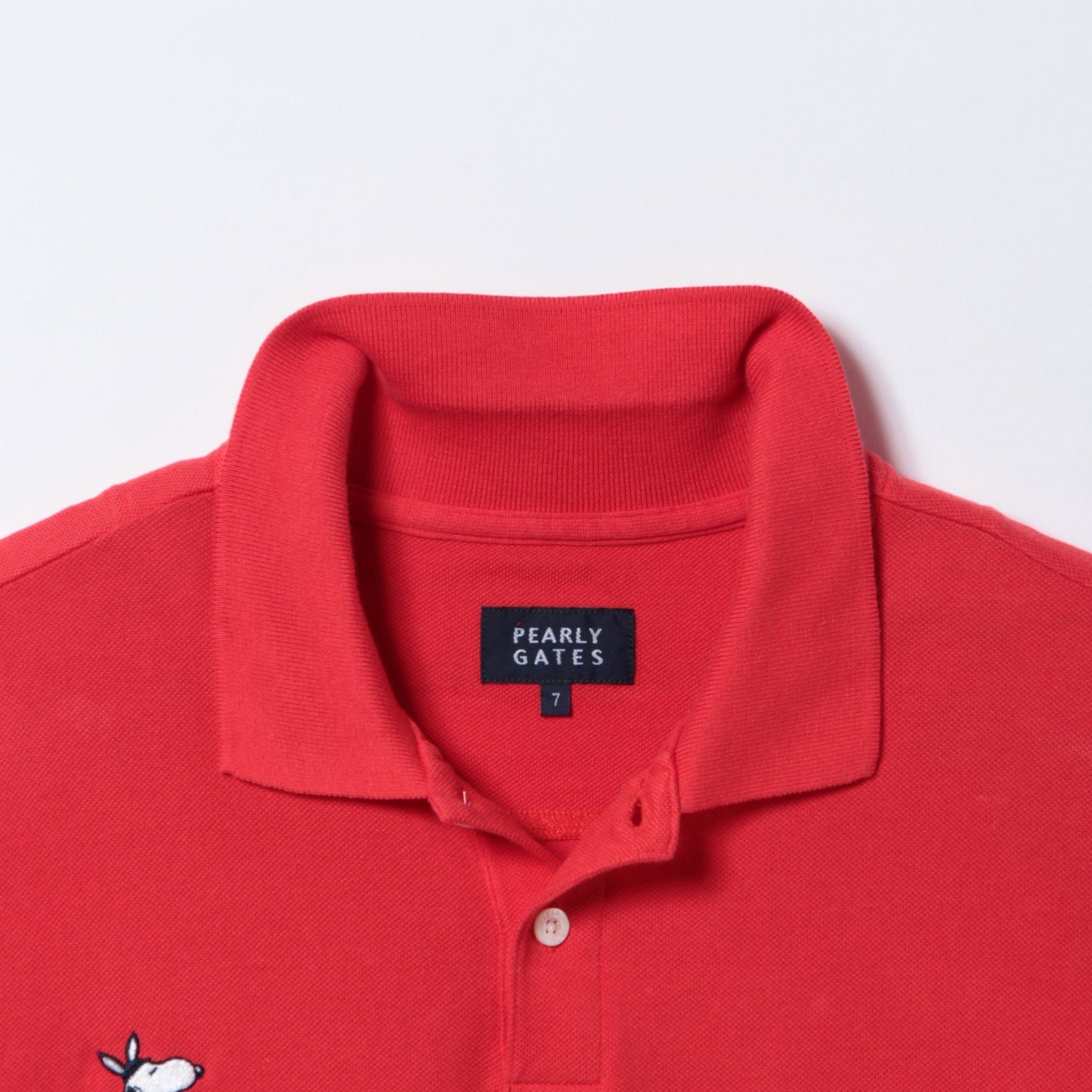 【SNOOPY】SNOOPY 2段ロゴ カノコ 半袖 ポロシャツ