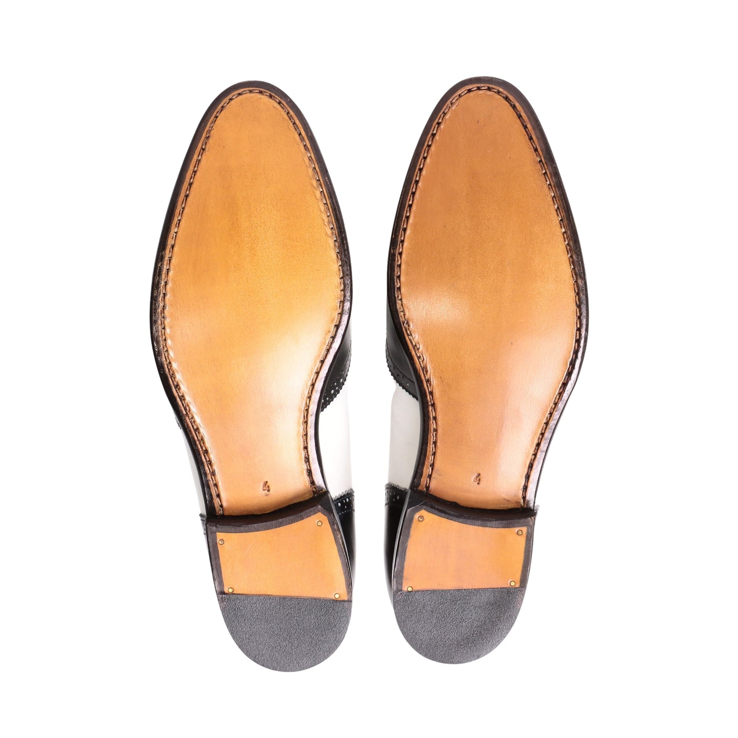 99042 / CALF / BLACK/WHITE / LEATHER SOLE / UK4.0(23.0cm)