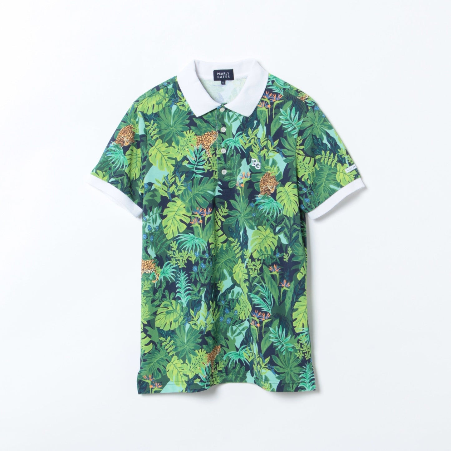 トライクール カノコ 半袖 ポロシャツ (MENS)＜JUNGLE PATTERN＞