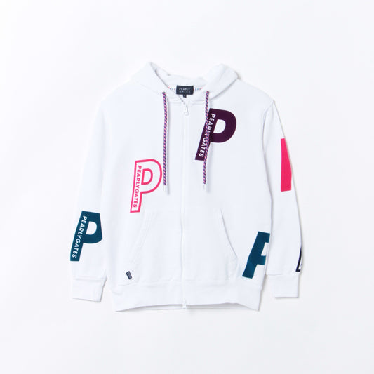 フレンチテリー コットン カノコ フルジップ フーディ ＜Pロゴ アレンジ＞