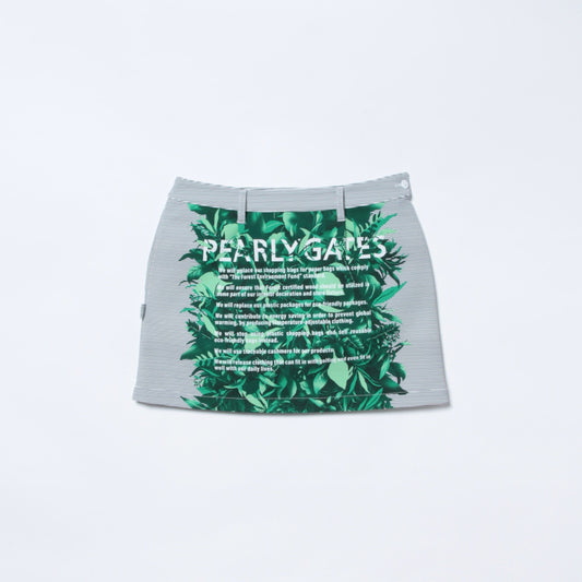 ポリエステル ドビーストレッチ スカート ＜サラダ柄プリント＞