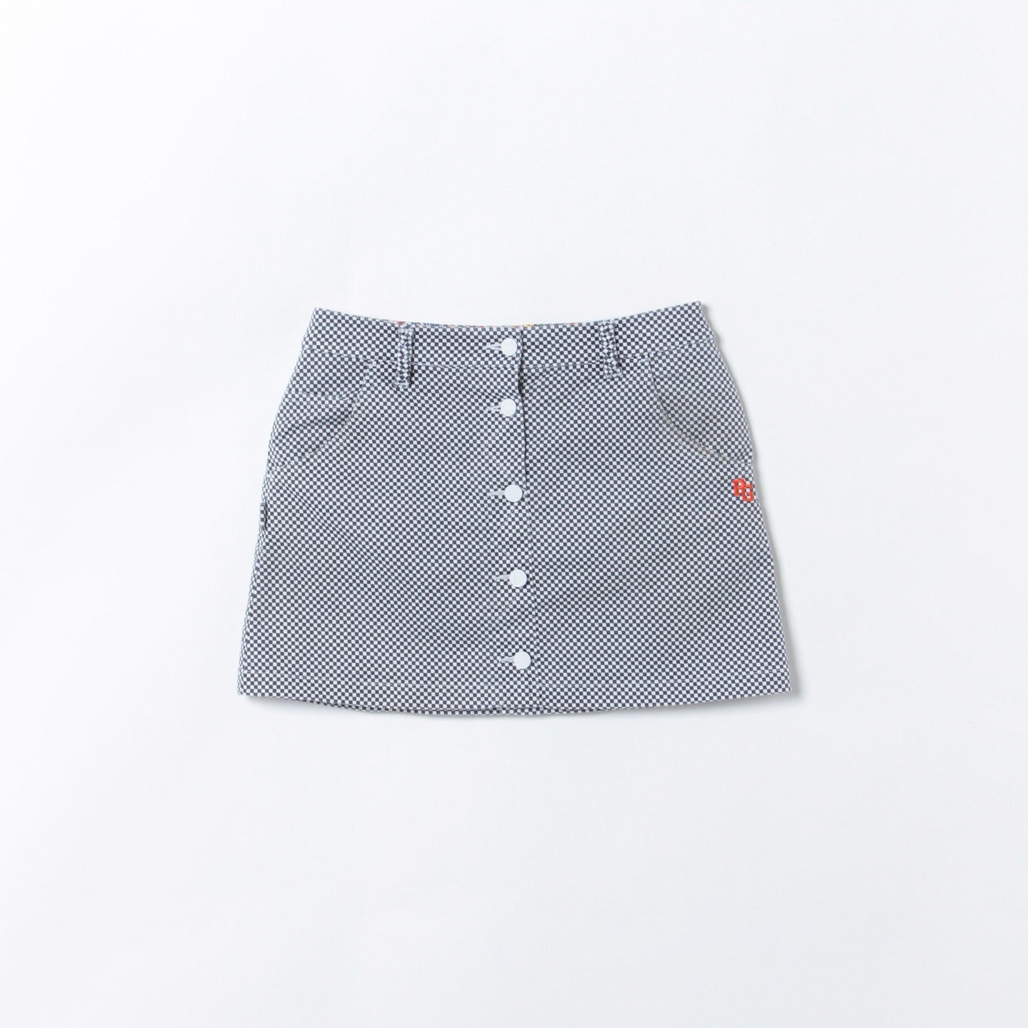 エアレット カルゼストレッチ ミニスカート　<市松柄プリント>