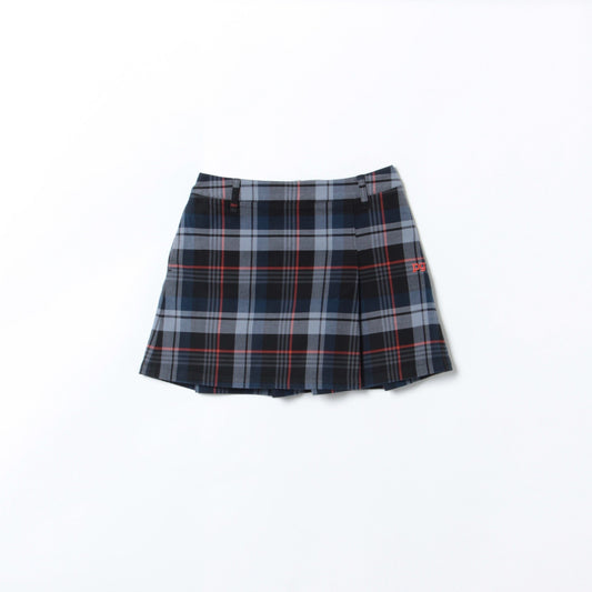 チェックプリント　プリーツスカート