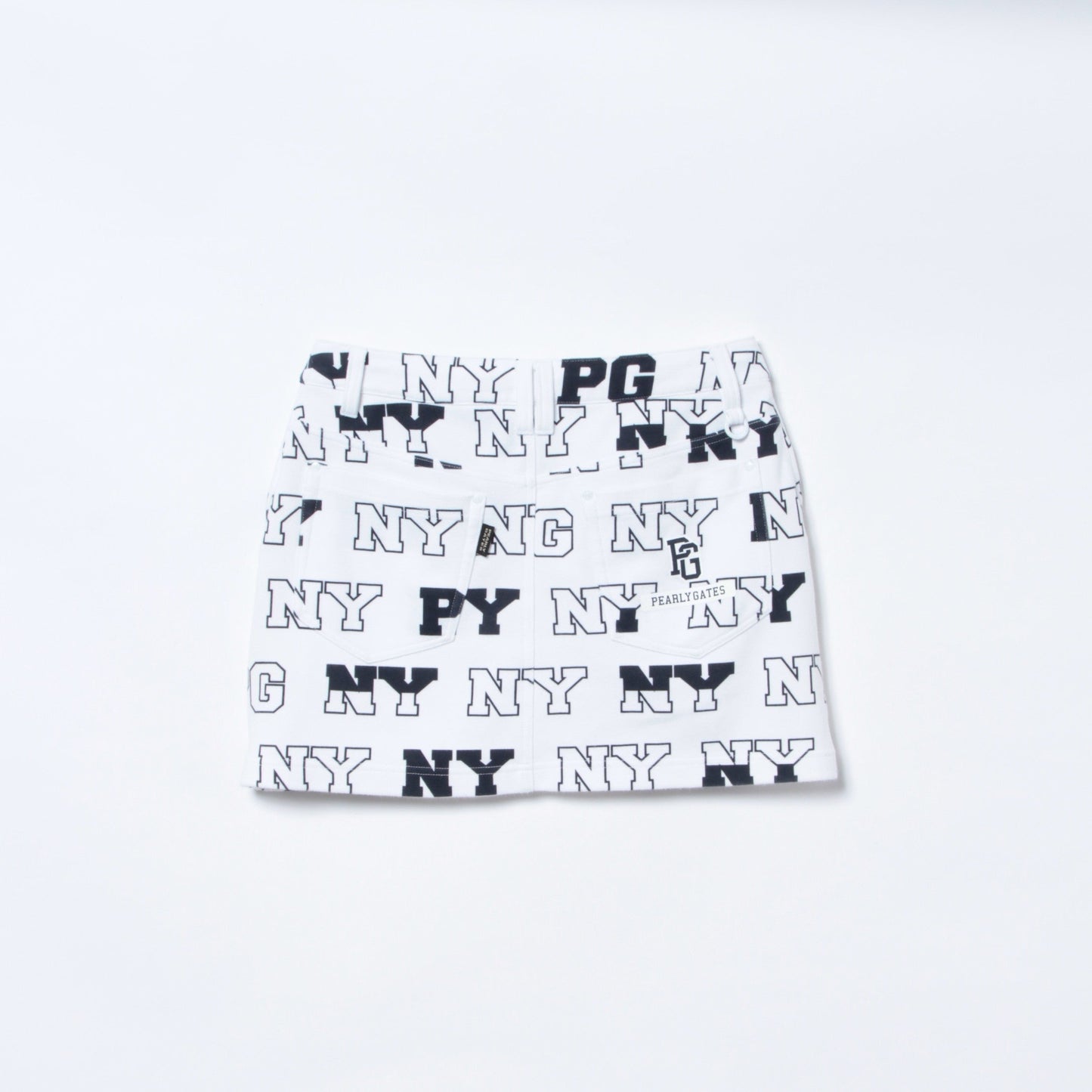 ダンボールニット NY ロゴ柄 ミニスカート