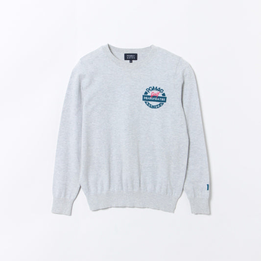 SOFFIO クルーネック インターシャ ニット プルオーバー