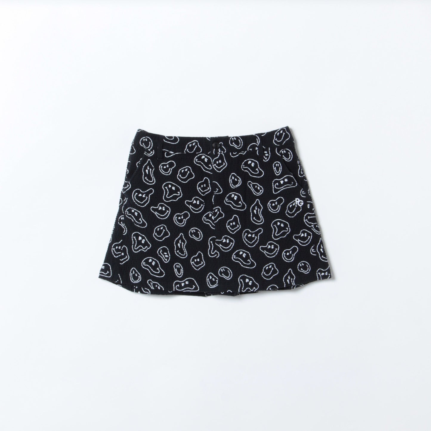 ストレッチスラブストライプ メルトニコ柄プリント スカート ＜TOKE NICOシリーズ＞
