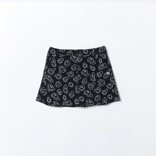 ストレッチスラブストライプ メルトニコ柄プリント スカート ＜TOKE NICOシリーズ＞