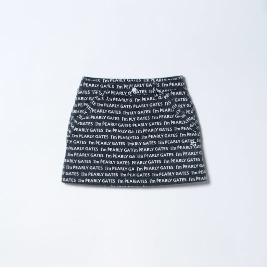 ドビーストレッチ ミニスカート ＜I'm PEARLY GATESロゴプリント＞