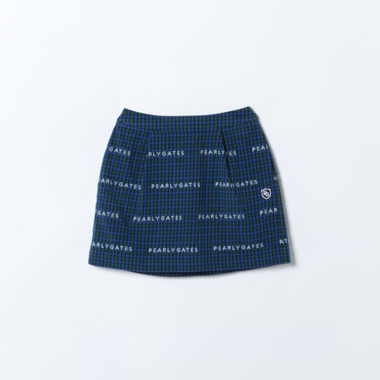先染め カット ジャガード チェック スカート