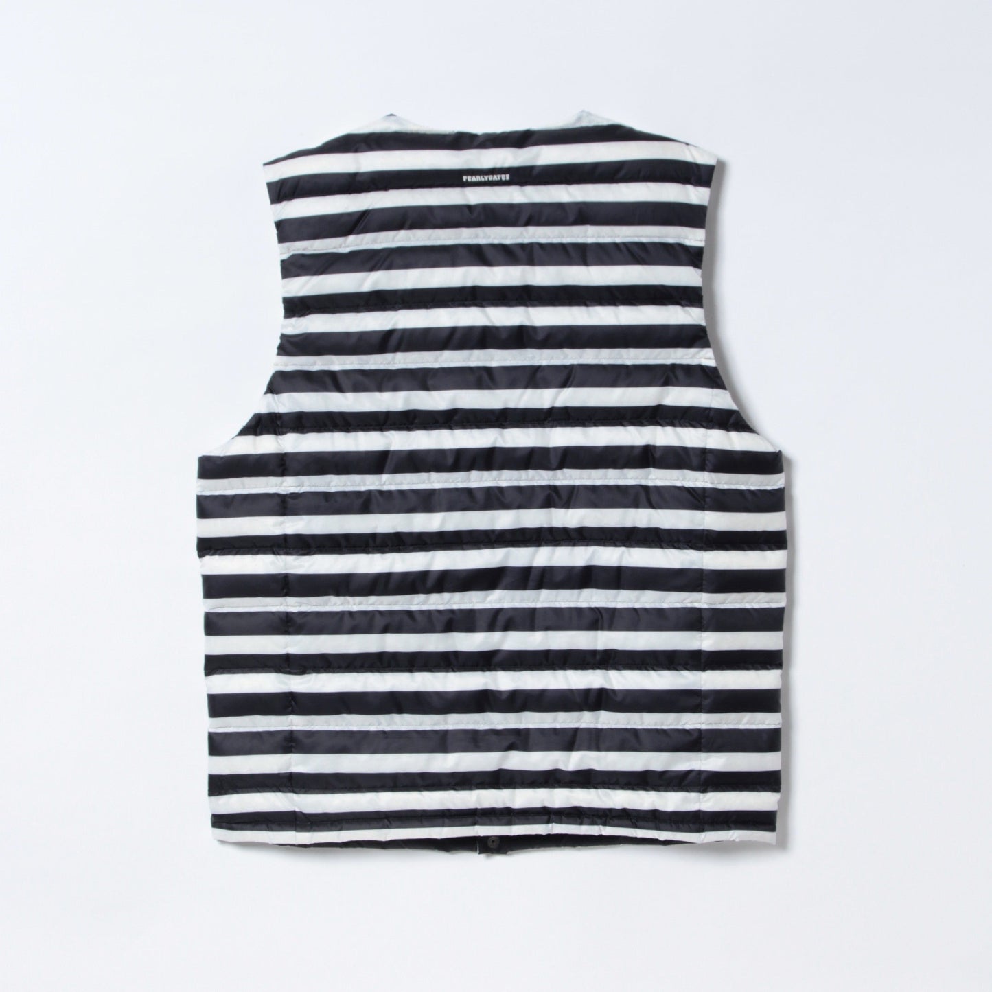 リップ　ボーダープリント ダウンベスト