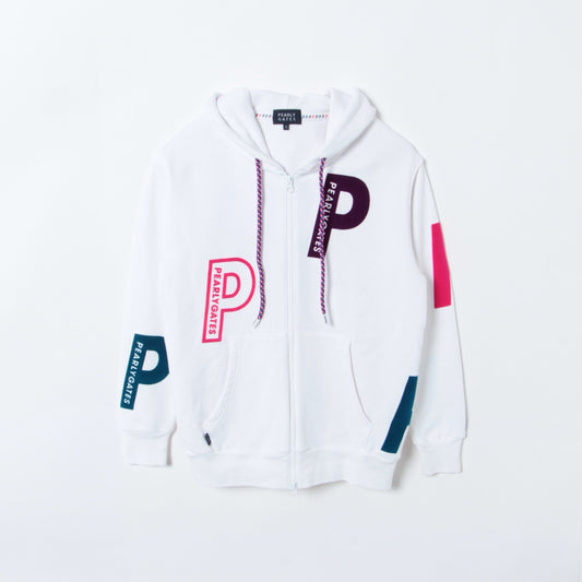 フレンチテリー コットン カノコ フルジップ フーディ ＜Pロゴ アレンジ＞