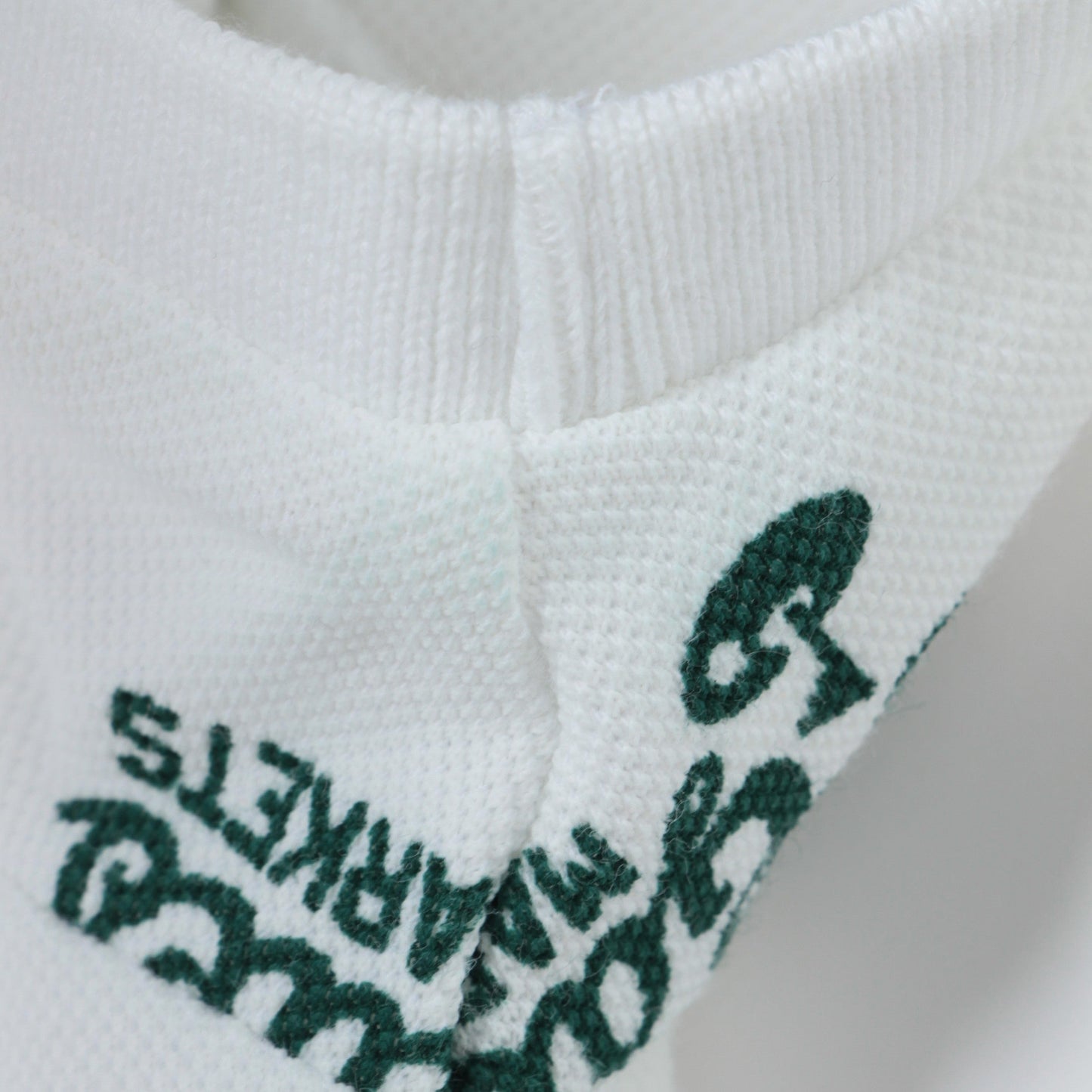 プレーティング天竺 マーケットロゴ柄 半袖ポロシャツ